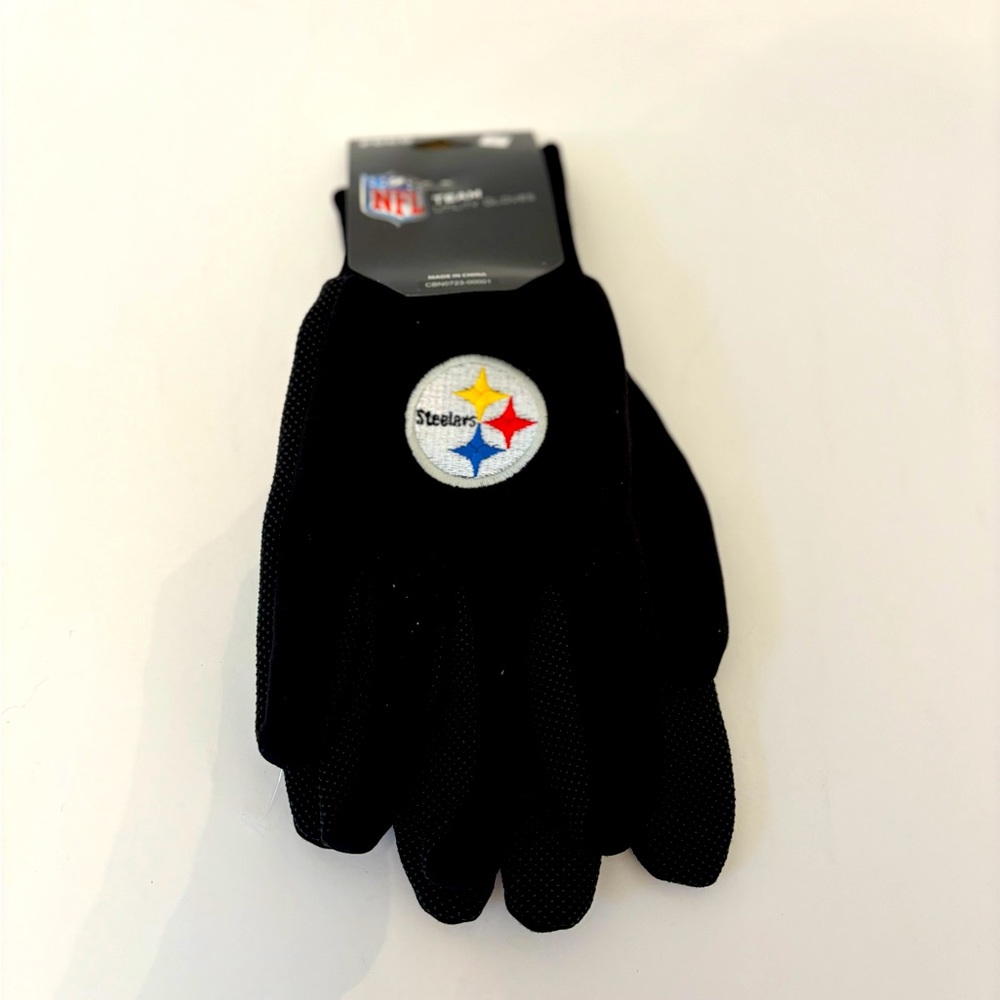 NFL Pittsburgh Steelers team utility gloves NWT black